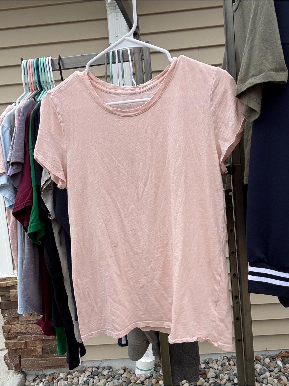 PINK Victoria's Secret Short Sleeve Crew Tee - Light Blush Pink